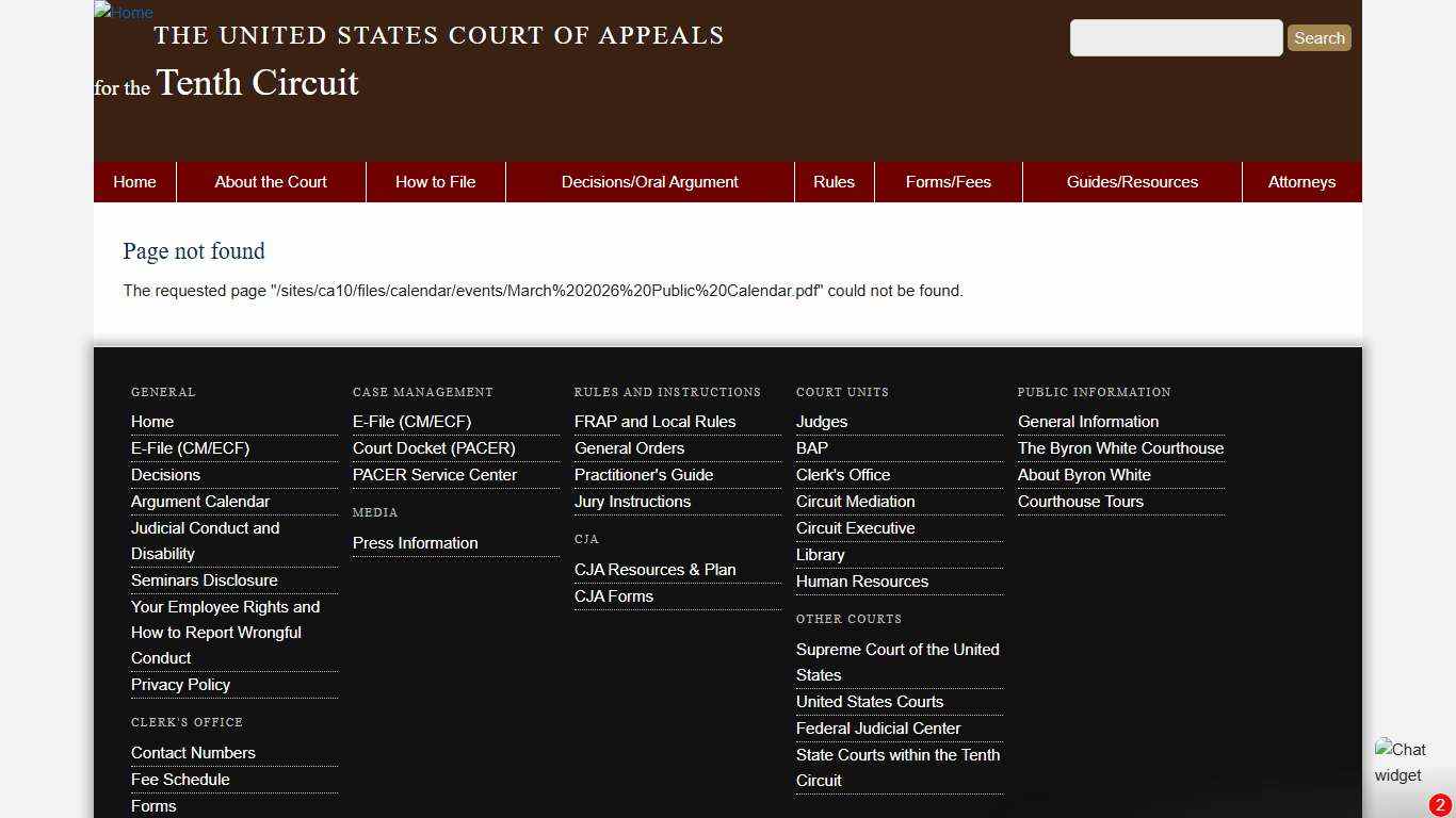 Page not found | Tenth Circuit | The United States Court of Appeals